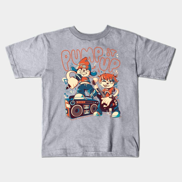 Pump It Up - Retro Game Geek Gift Kids T-Shirt by eduely